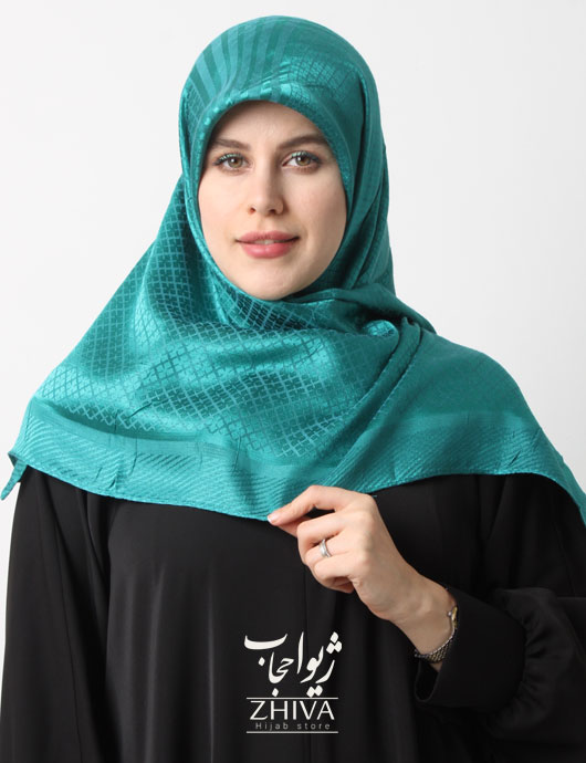 روسری لمه چارخونه ريز دوردوخت قواره 120 كد 6