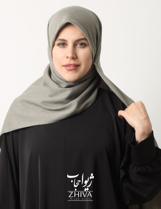 شال نخی طوسی سبز