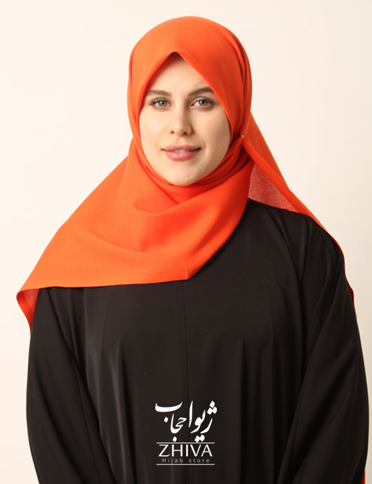شال نخی كجراه نارنجی