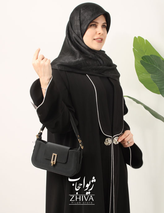 مانتو عبایی آهو مشكی