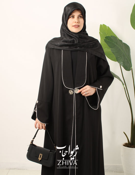 مانتو عبایی آهو مشكی