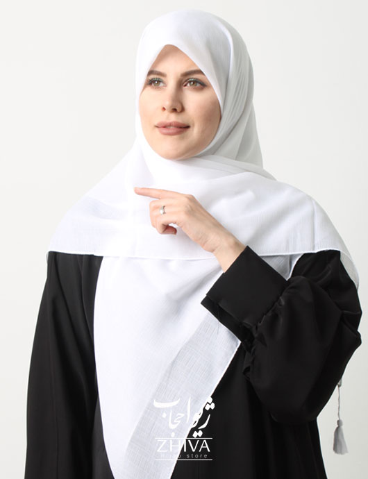 روسری نخی دوردوخت منگوله دار قواره 120 كد 8