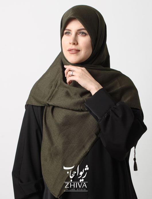 روسری نخی دوردوخت منگوله دار قواره 120 كد 7