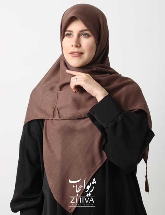 روسری نخی دوردوخت منگوله دار قواره 120 كد 11