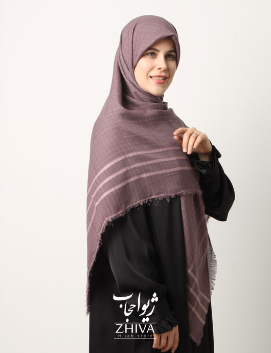 روسری نخ لینن دور ريش قواره 140 كد 8