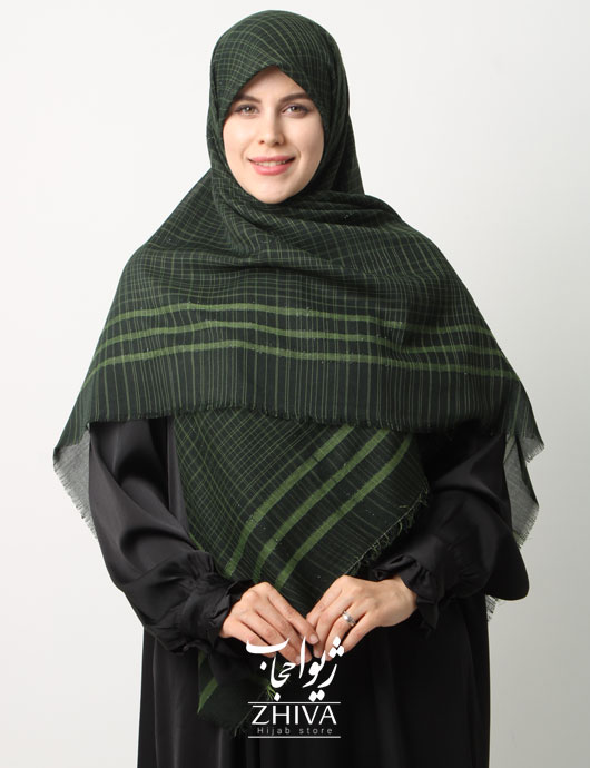 روسری نخ لینن دور ريش قواره 140 كد 8