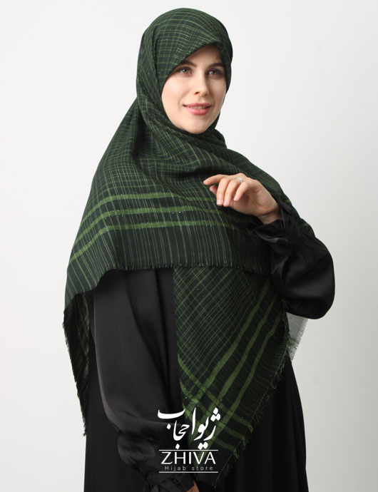 روسری نخ لینن دور ريش قواره 140 كد 8