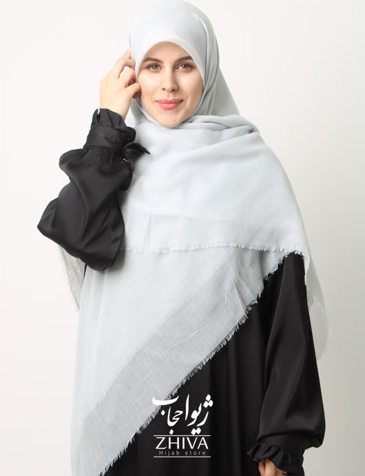 روسری سوپر نخ وارداتی دور ريش قواره 140 كد 5