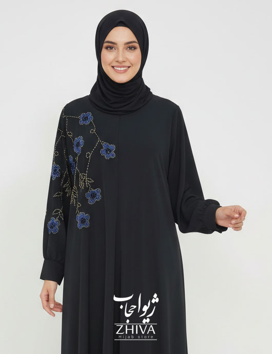 مانتو عبایی تابان جواهردوزی نيلوفر