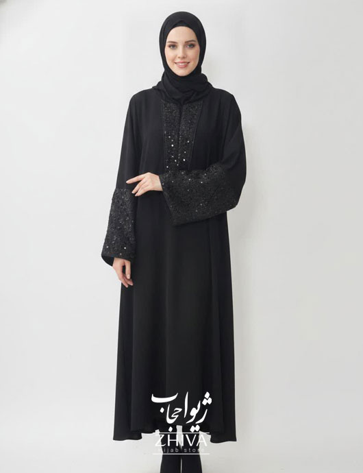 مانتو عبایی كار شده رباب