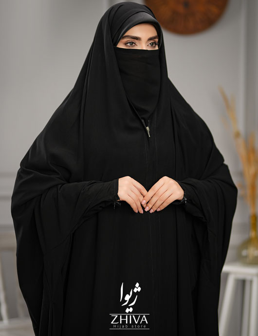 چادر جلابیب مدل زینت آستین زیپ دار ژرژت كره
