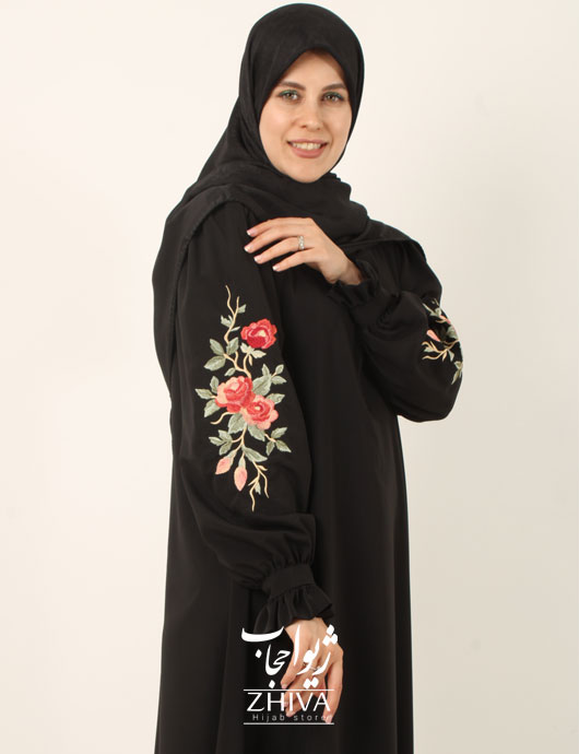 مانتو عبایی گلدوزی آی نور