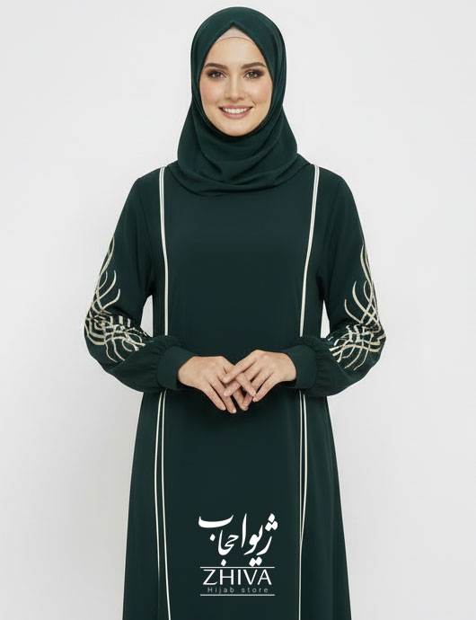 مانتو عبایی ترنم گلدوزی