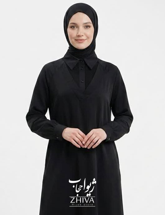 مانتو عبایی شهرزاد مشكی