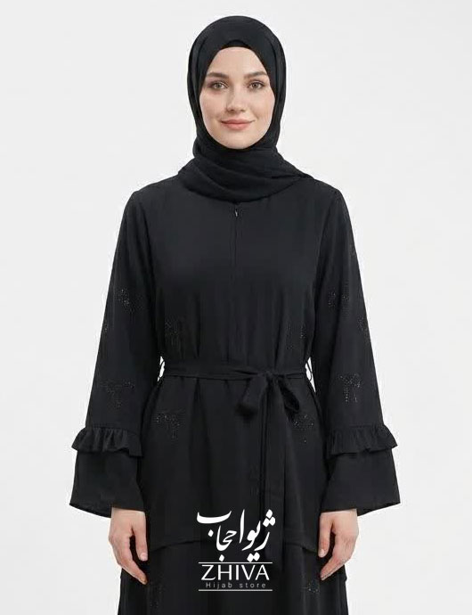 مانتو عبایی نگين پاپیون