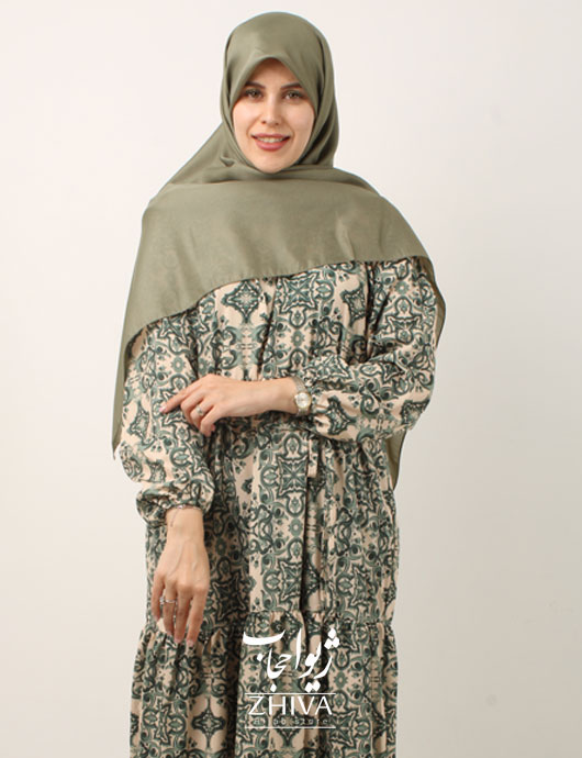 پيراهن ساحلی سه طبقه چين فلور	كد1