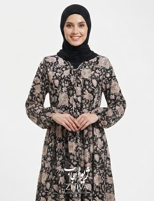 پيراهن ساحلی سه طبقه چين فلور