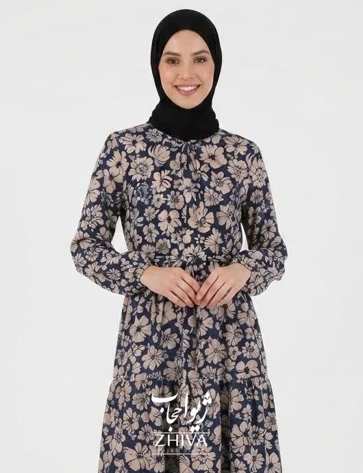 پيراهن ساحلی سه طبقه چين فلور