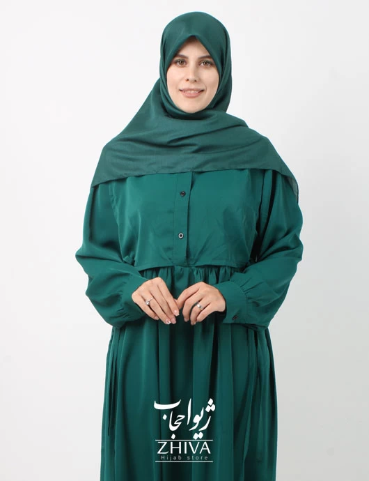 مانتو عبایی شهلا سبز كد 3