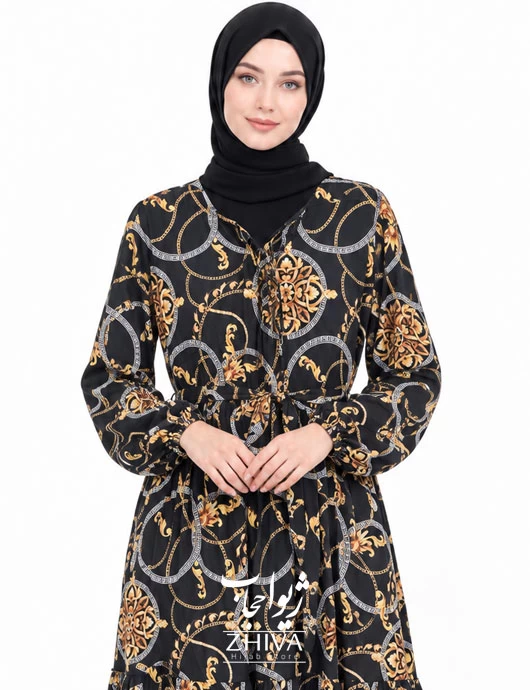 پيراهن ساحلی سه طبقه چين فلور كد 51