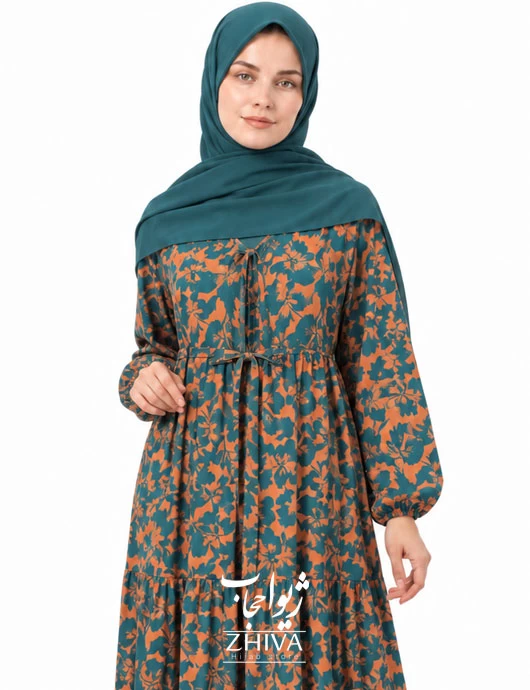 پيراهن ساحلی سه طبقه چين فلور كد 19