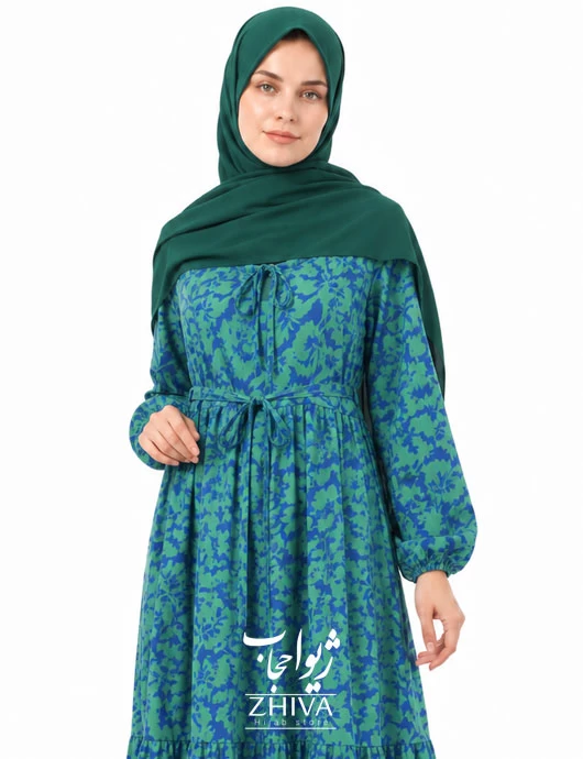پيراهن ساحلی سه طبقه چين فلور كد26