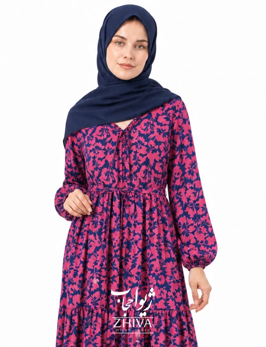 پيراهن ساحلی سه طبقه چين فلور كد 18