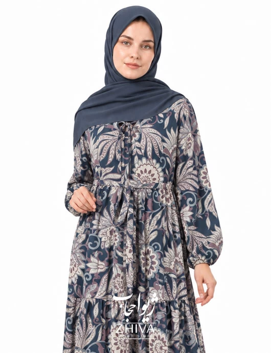 پيراهن ساحلی سه طبقه چين فلور كد 33