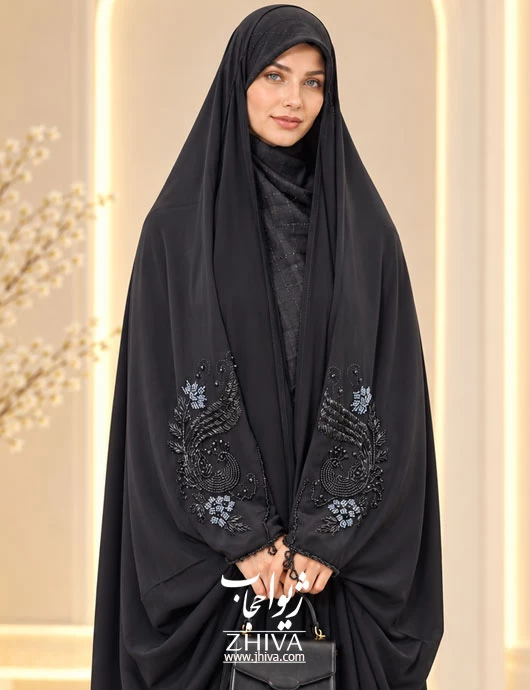 چادر عربی جواهردوزی طاووس ندا ویتنام