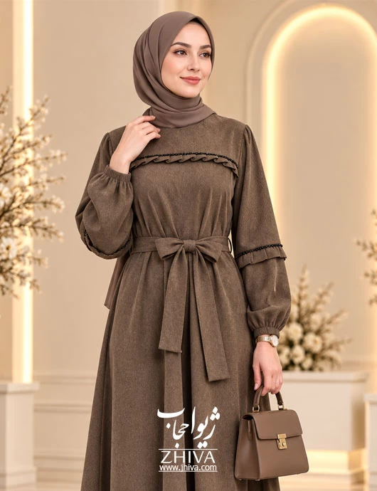 پيراهن پاييزه سنگ دوزی